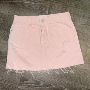Light pink jean skirt